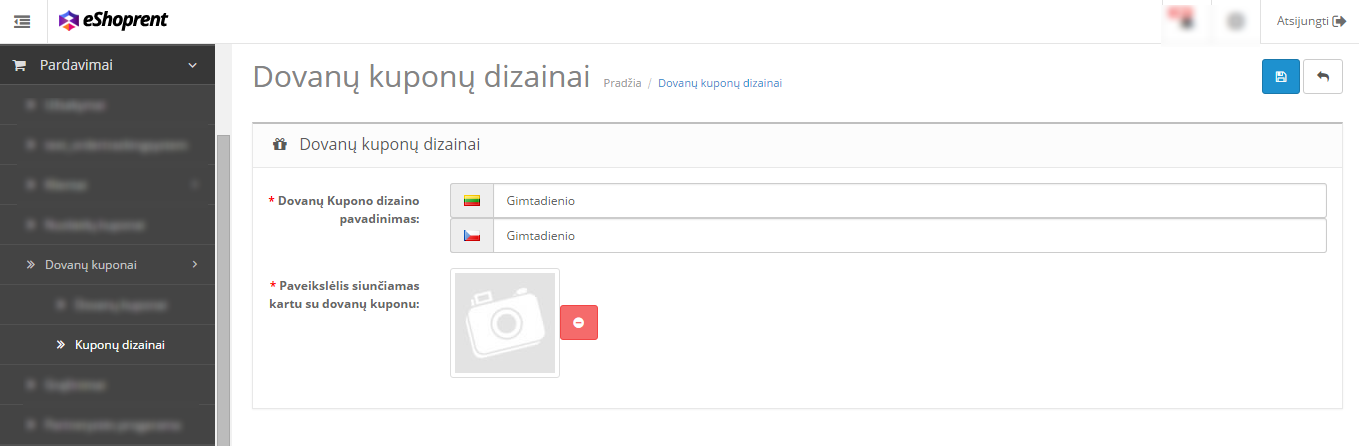 Dovanų kuponų dizainai 3