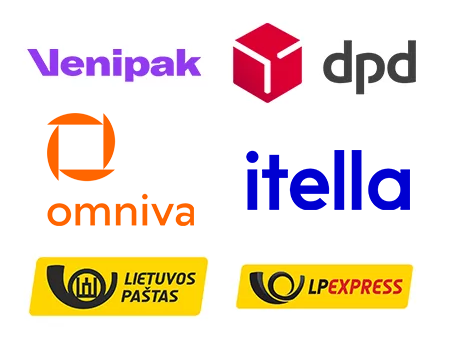 DPD, Omniva, Venipak, LP Express, Itella DPD, Omniva, Venipak, LP Express, Itella
