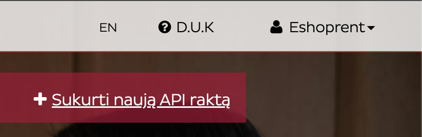 esiunta.lt api rakto kūrimas