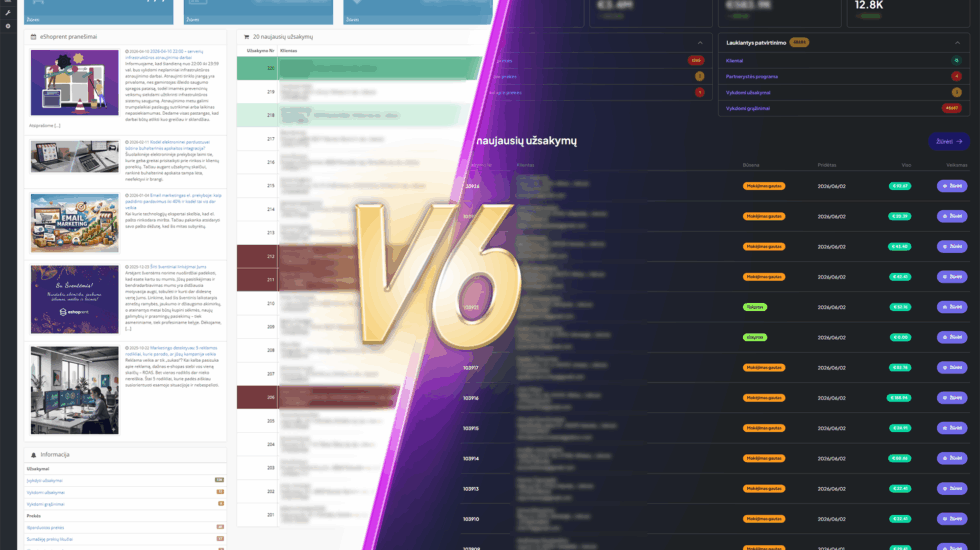 🚀 Didelis žingsnis į priekį: naujoji „eshoprent“ platformos karta jau veikia!